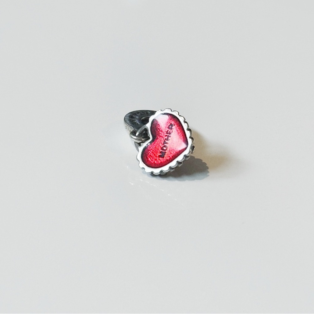 Pandora Piece of My Heart Mother Sterling Silver / Red Charm - Picture 6 of 6